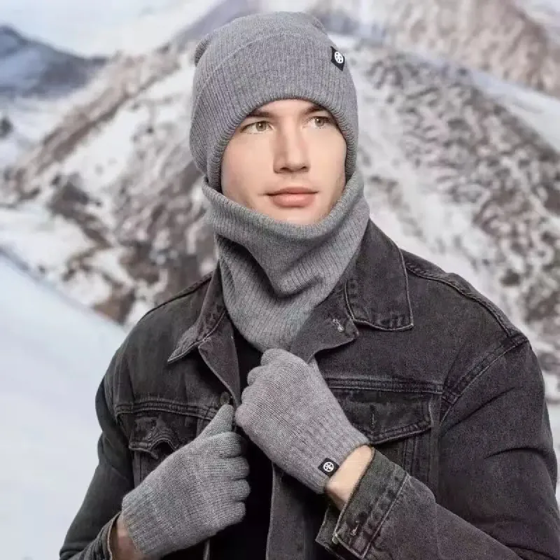 Winter Beanie Gloves Snood Scarf Set 3pcs 2
