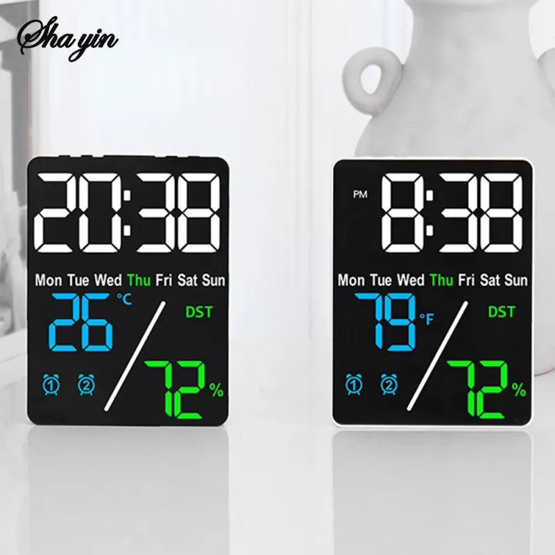 Digital Alarm Clock with Temp/Humidity 6