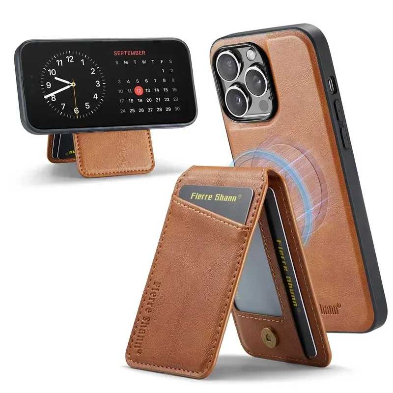 Magnetic Leather Phone Case with Wallet 3