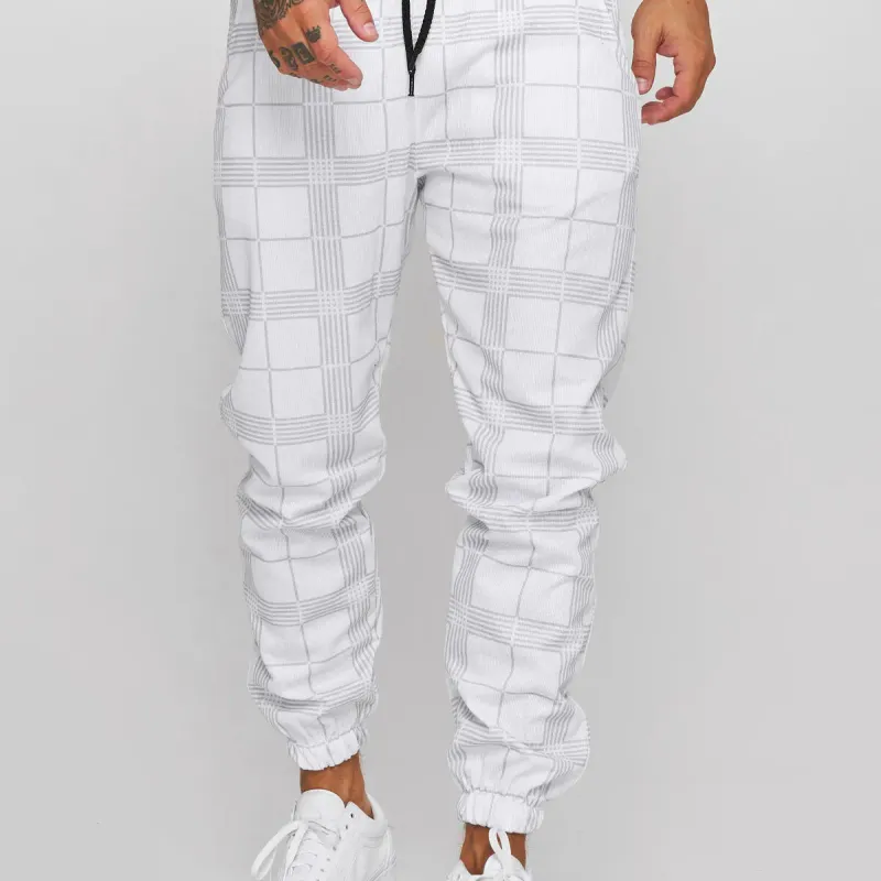 Men's Plaid Jogger Cargo Pants 3
