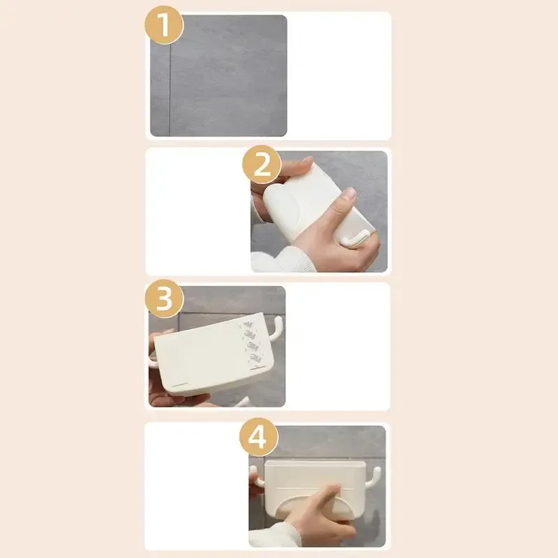 No-Drill Wall Organizer Box with Hook 4