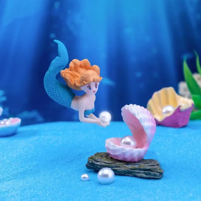 Little Mermaid Aquarium Figurine Set 4