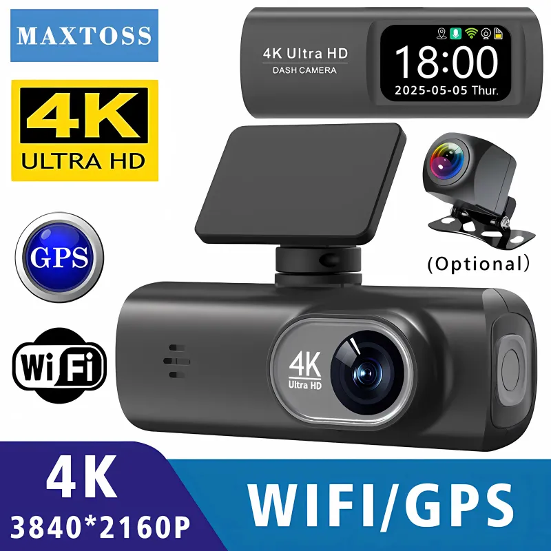 4K Dual Lens Dash Cam with WiFi & GPS 1