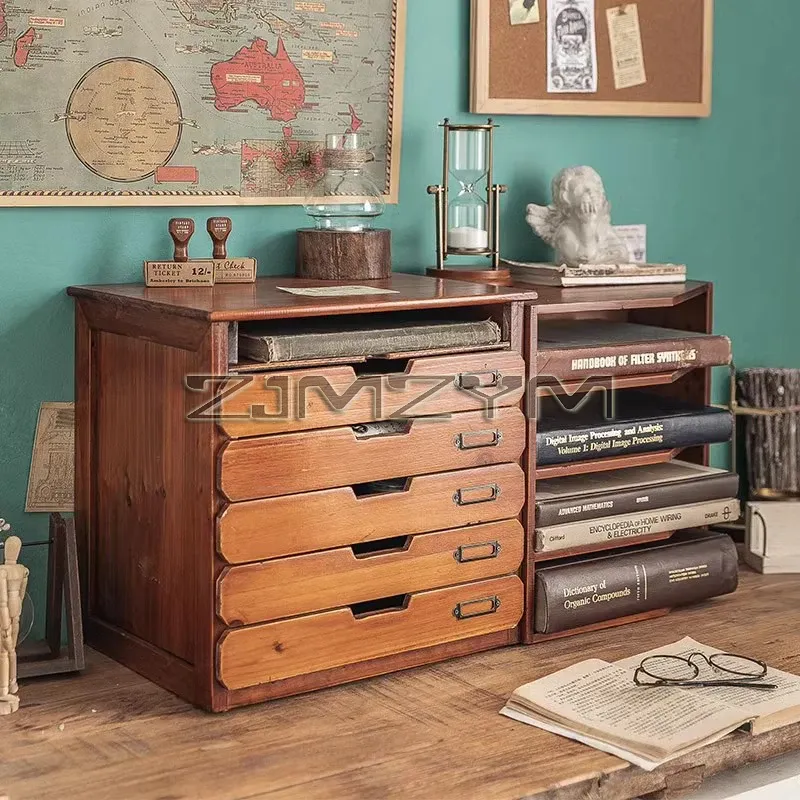 Solid Wood Desktop Drawer Storage Organizer 5