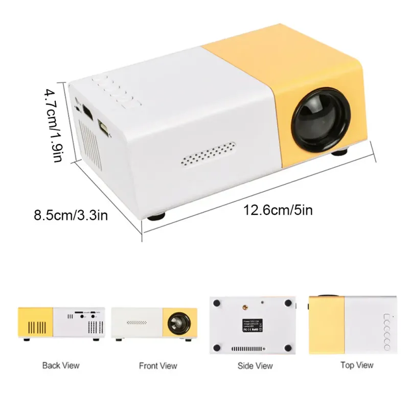 YG300 Portable 1080P Mini Projector 6