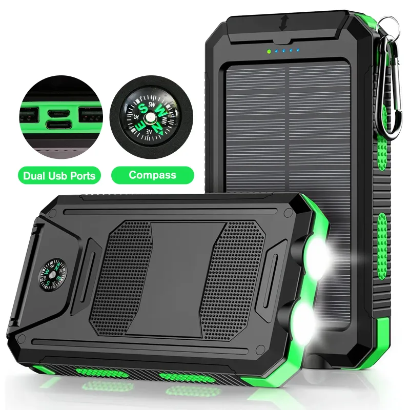 30000mAh Solar Power Bank with LED Flashlight 1