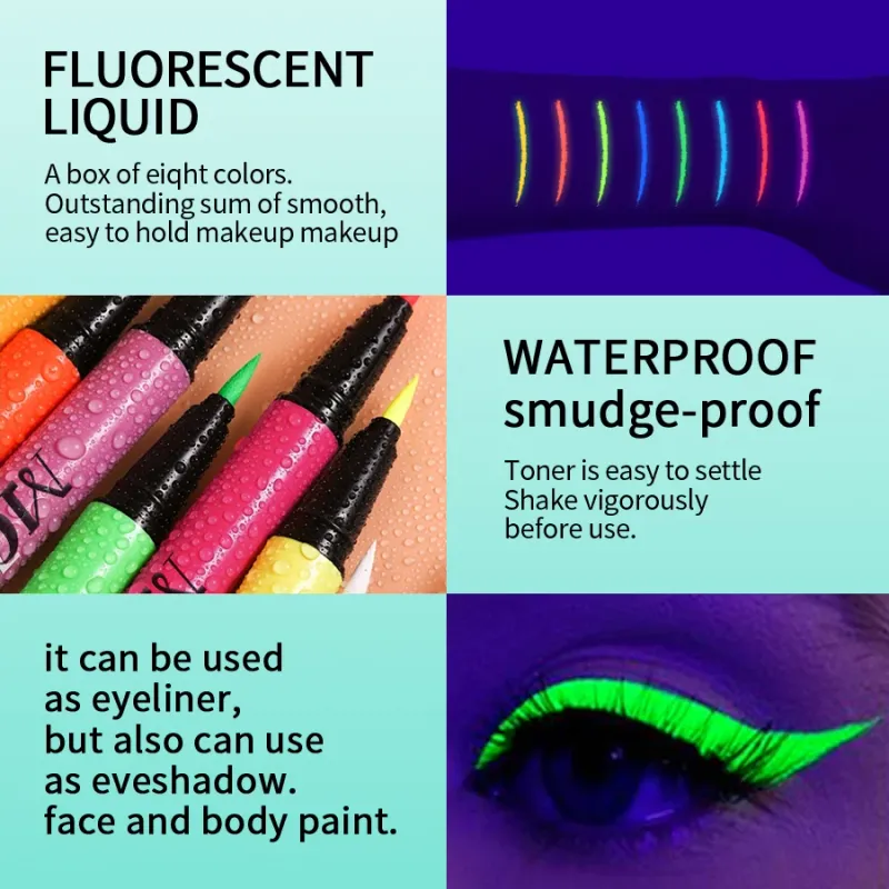 Neon Face & Body Paint Set with UV Light 3