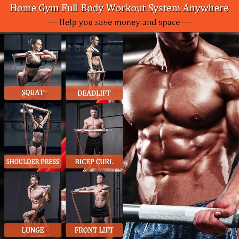 Heavy-Duty Resistance Band Bar Set 2