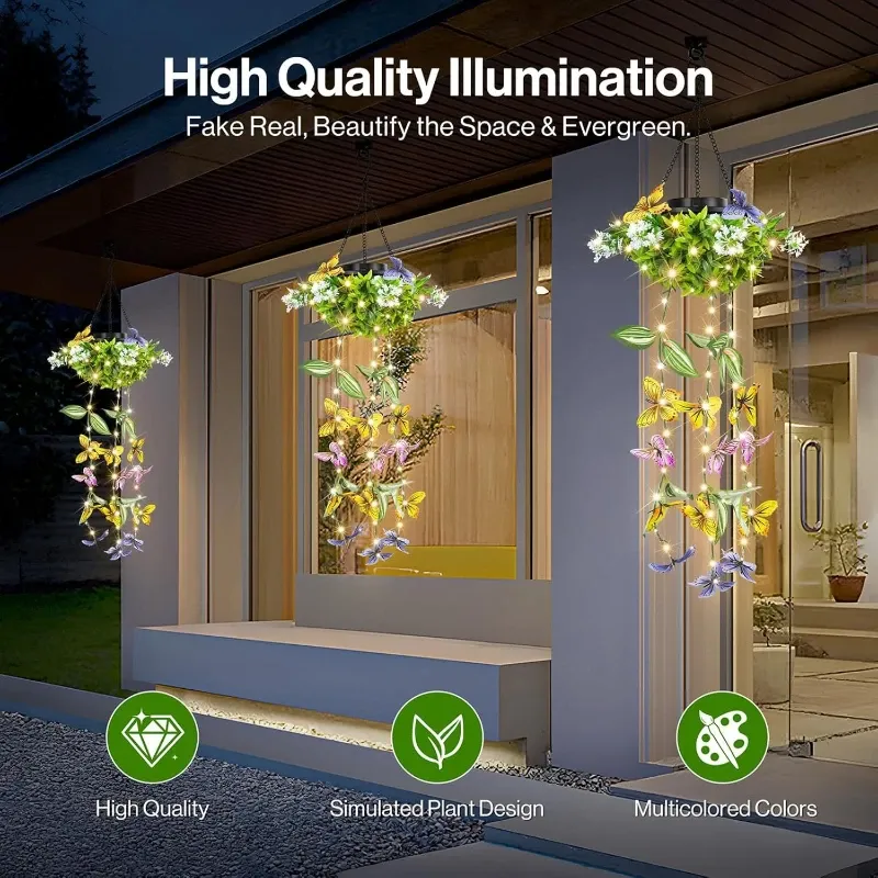 Solar Butterfly Vine LED Lights 5