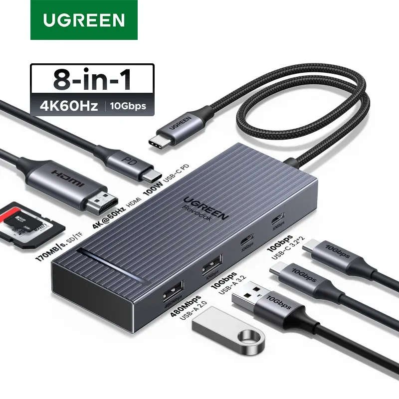 UGREEN 8-in-1 USB C Hub with 4K HDMI 1