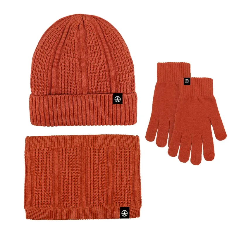 Winter Knitted Hat Scarf & Gloves Set 2
