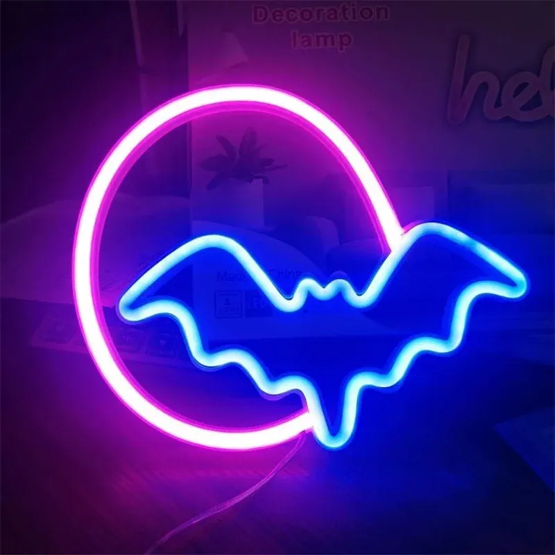 Bat Neon Moon Light - USB/Battery 5