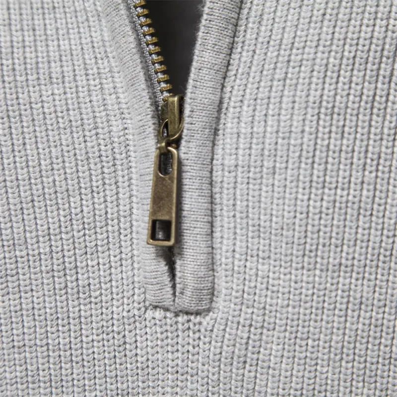 Men's Cotton Zip-Up Cardigan Sweater 4