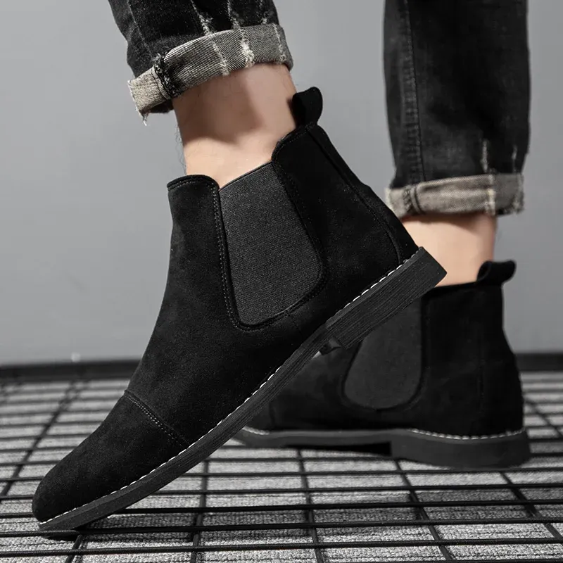 Men's Suede Chelsea Boots Slip-On 3