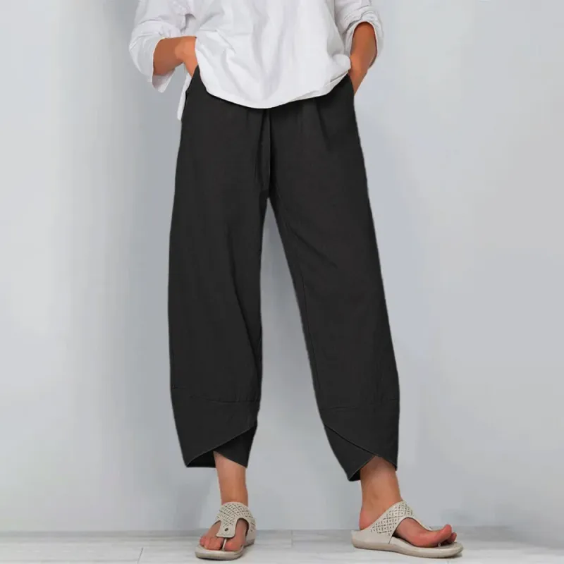 Women Cotton Linen Harem Pants 5
