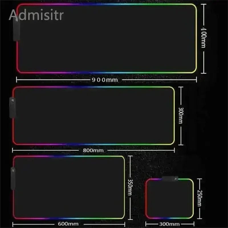 RGB LED Gaming Mouse Pad - 90x40cm 6