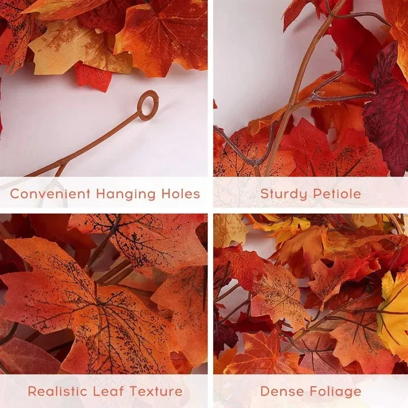 2M Artificial Maple Leaf Garland 5