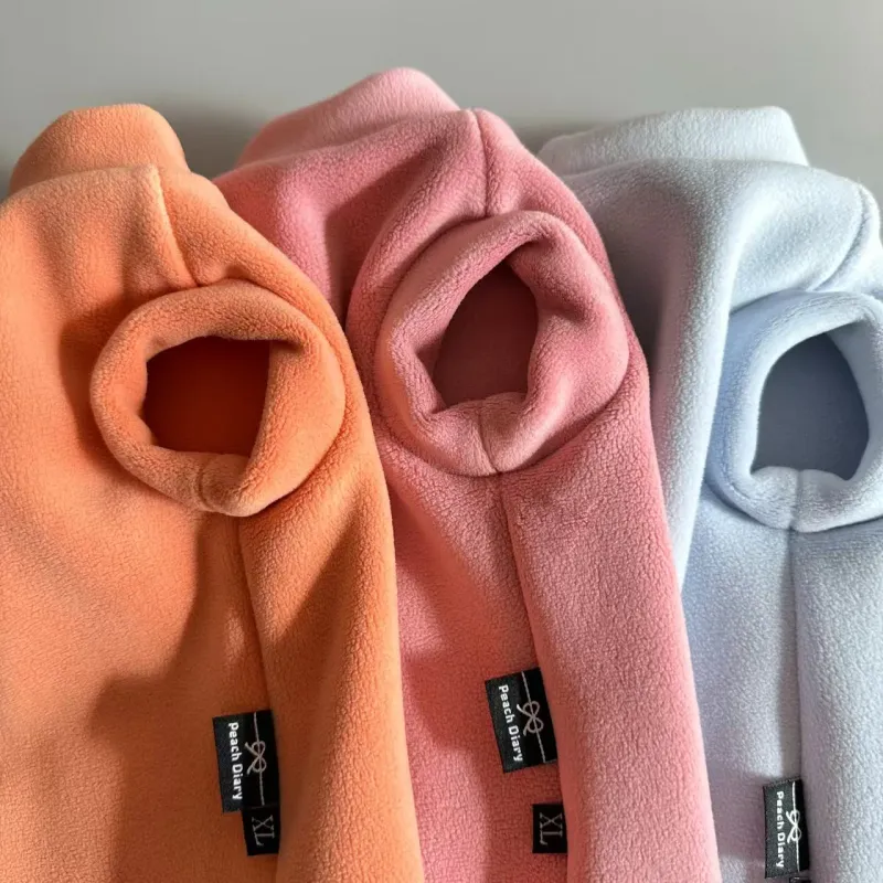 Pink Fleece Cat Sweater Jumpsuit 3