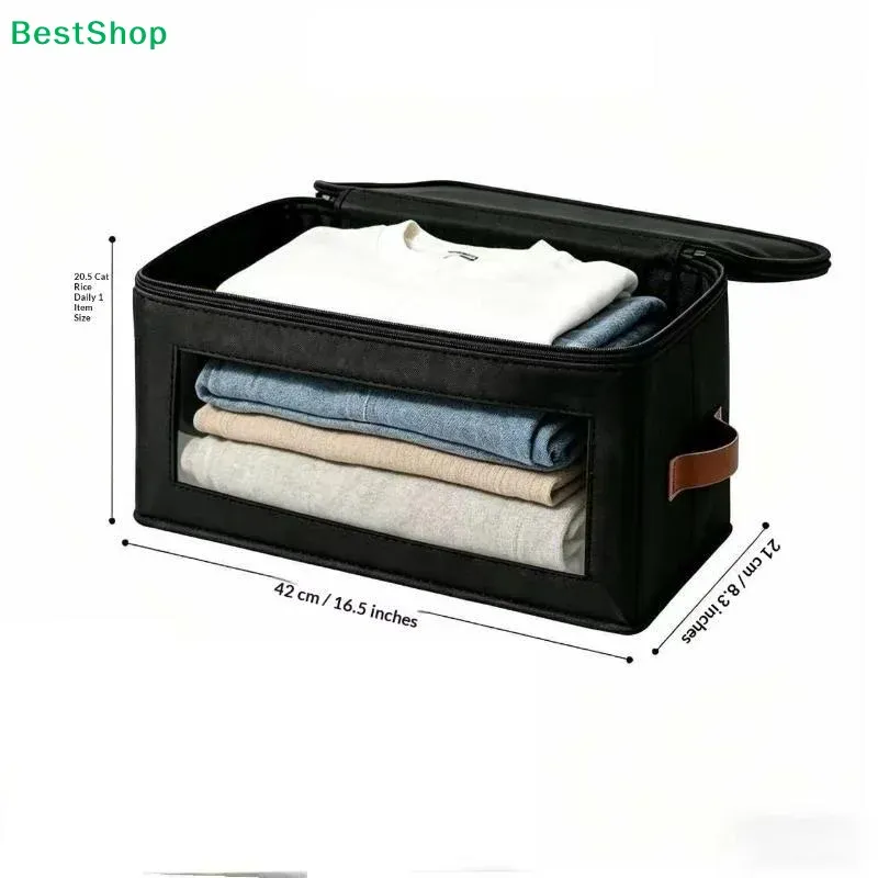 Foldable Fabric Storage Bins with Clear Window 6
