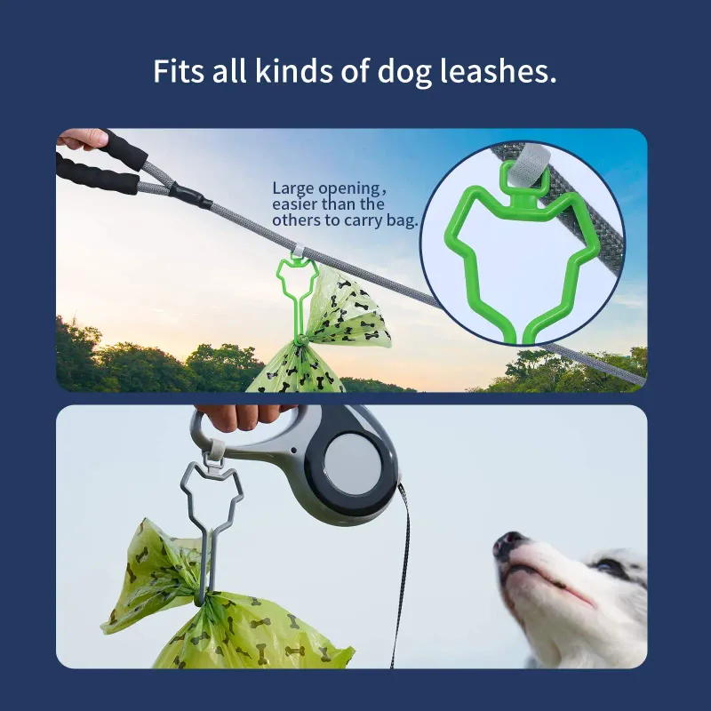 Dog Poop Bag Holder Leash Clip 5