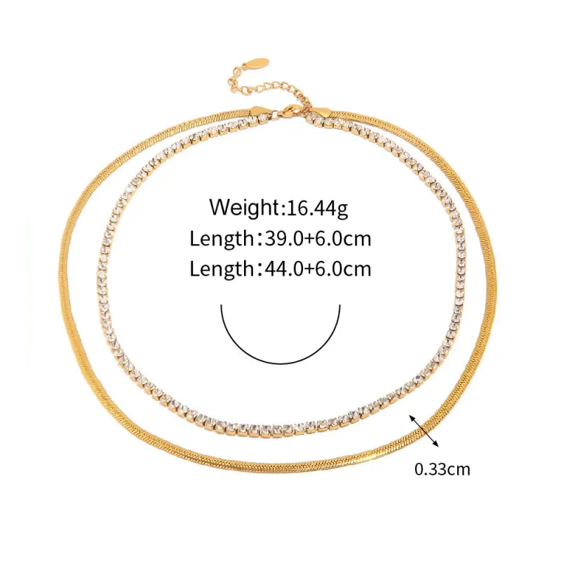 18K Gold Plated Snake Chain Necklace 3