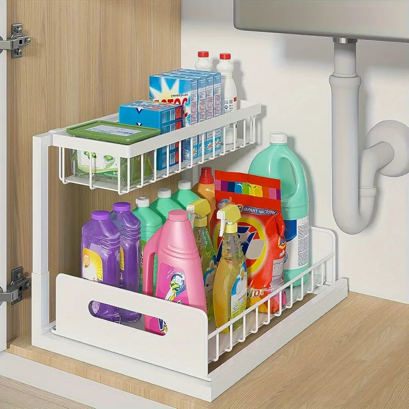 Under Sink Sliding Drawer Organizer 6