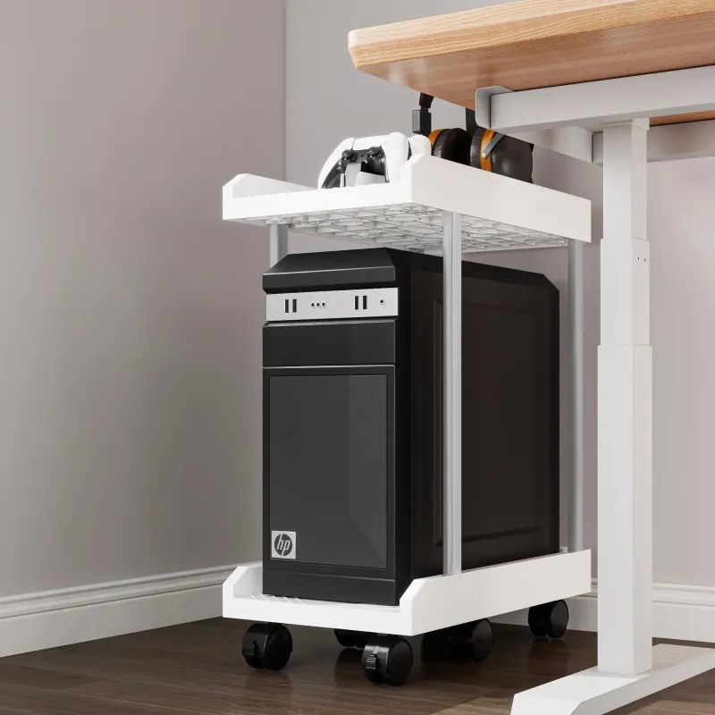 Mobile CPU Stand Printer Cart 1