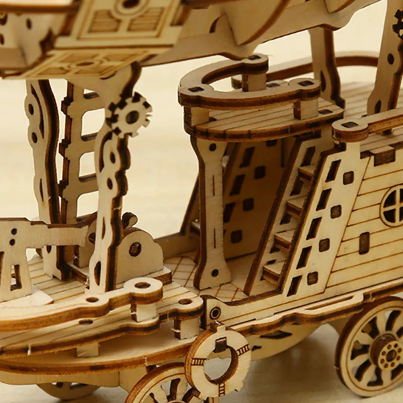 3D Wooden Airship Puzzle Kit 5