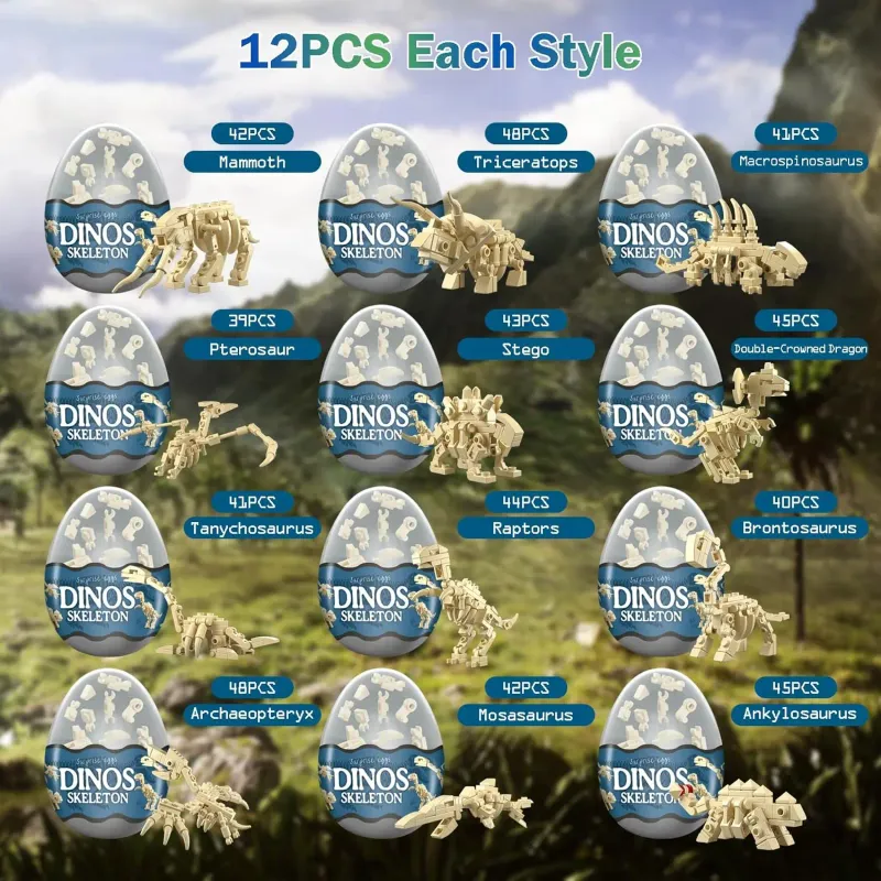 12-in-1 Dinosaur Skeleton Building Set 3