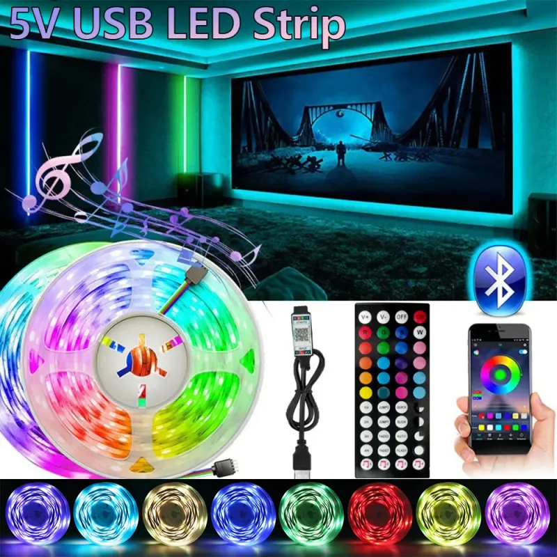 RGB USB LED Strip with App & Remote 1