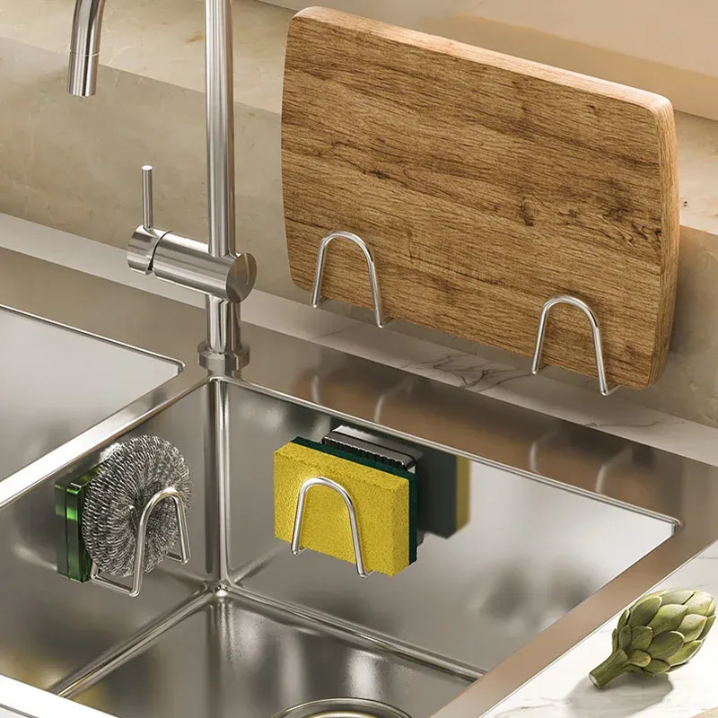 Acrylic Adhesive Sink Sponge Holder Caddy 3