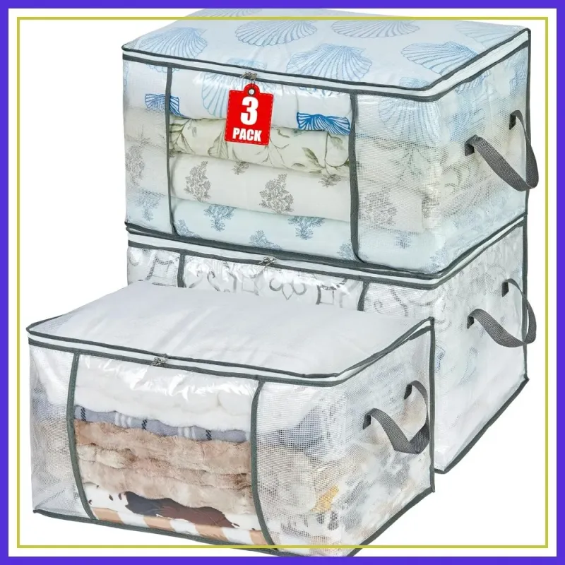 80L Clear Storage Bag with Handles 1