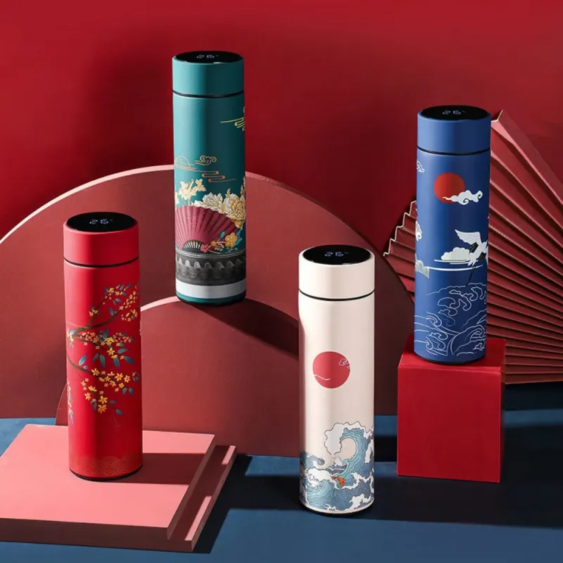 Retro Smart Insulated Vacuum Flask with LED Temperature Display 1