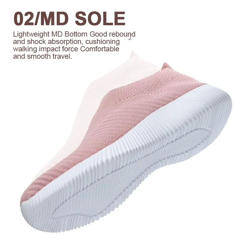 Pink Soft Slip-On Women's Sneakers 4