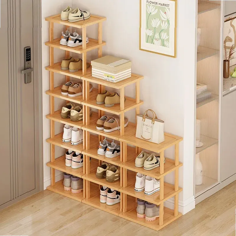 Vertical Bamboo Shoe Rack 2