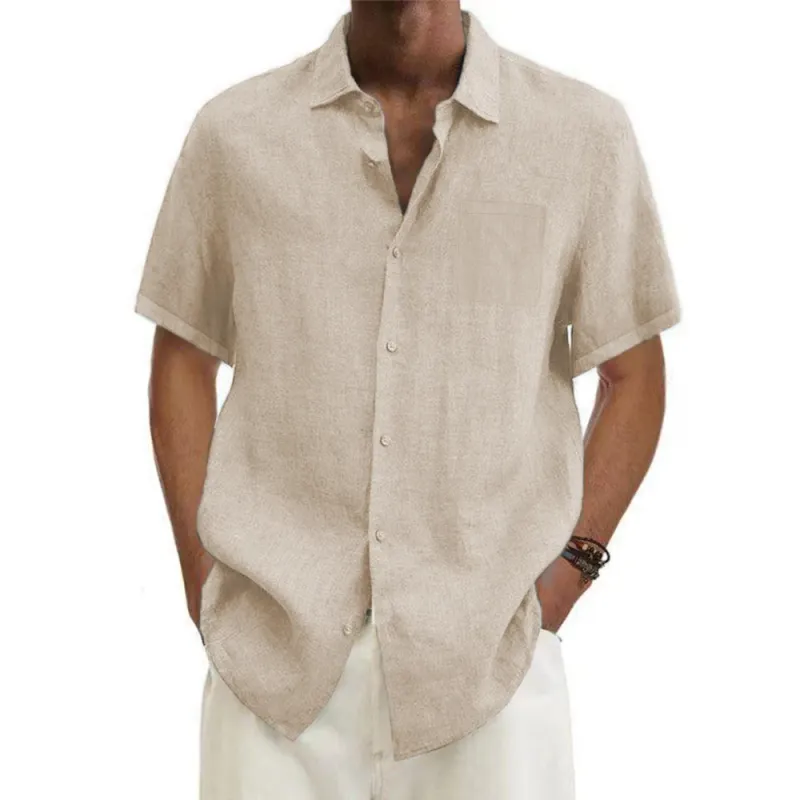 Cotton Linen Men's Summer Shirt 1