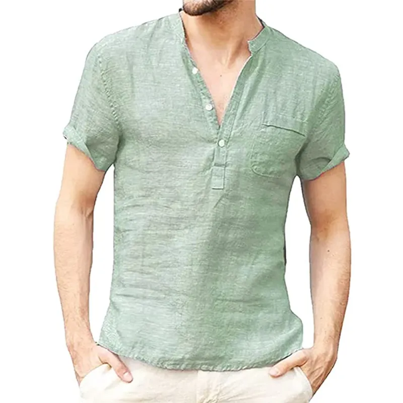 Cotton Linen Men's T-Shirt 4