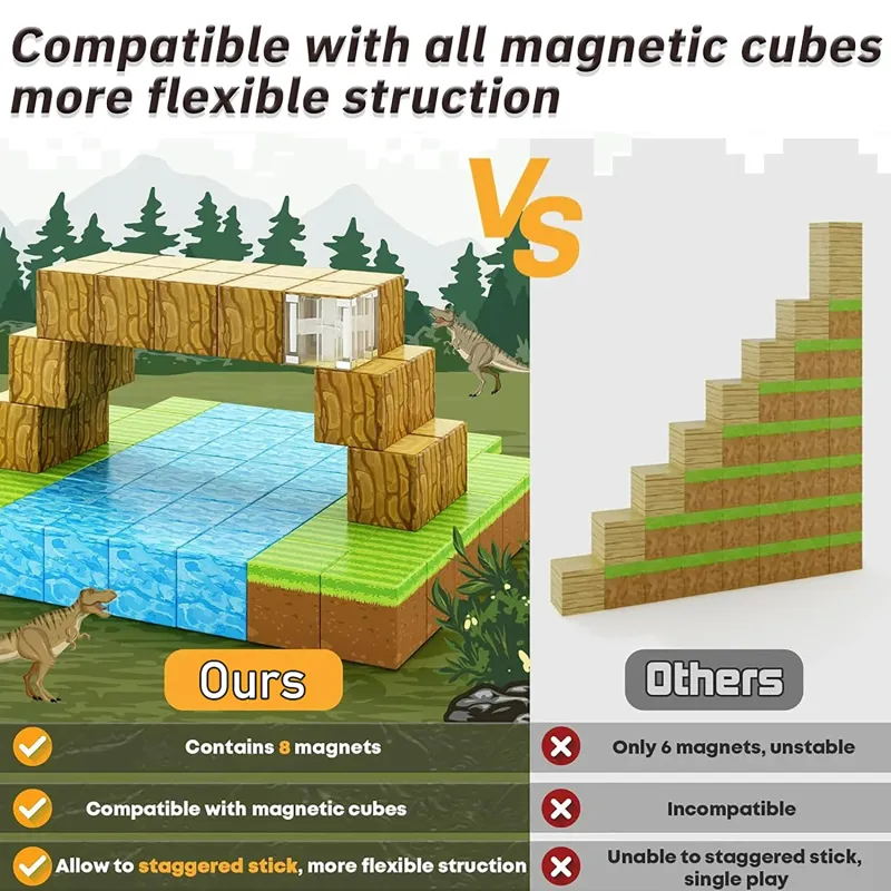 100PCS Magnetic Building Blocks Set 5