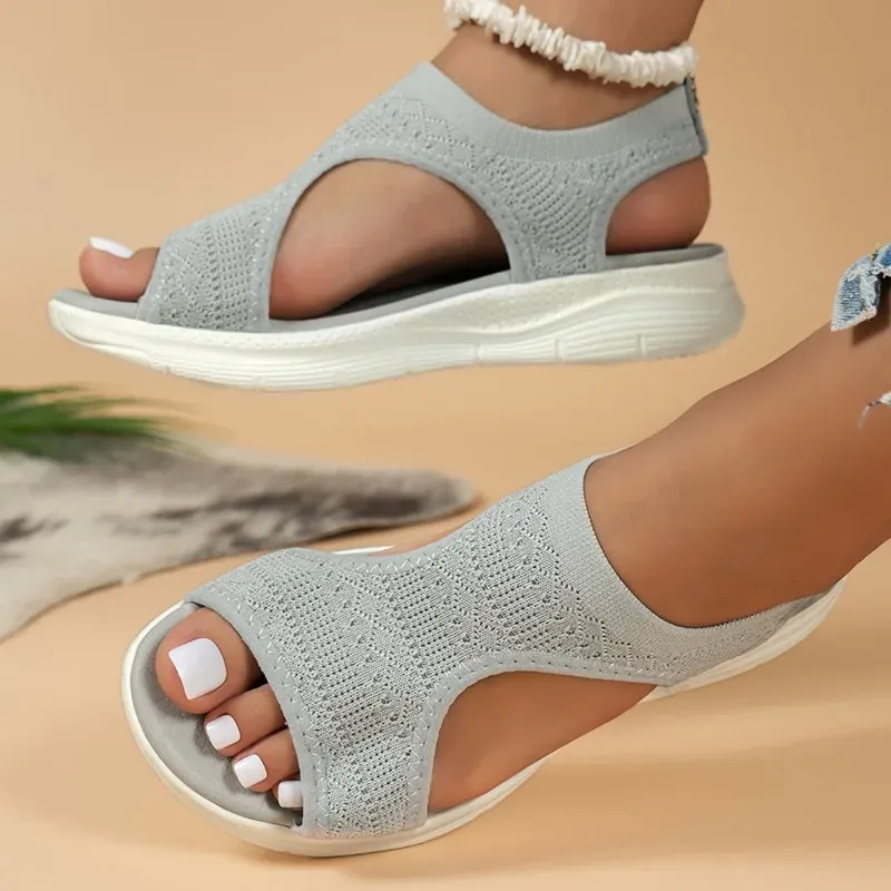 Women's Mesh Knitted Wedge Sandals 2