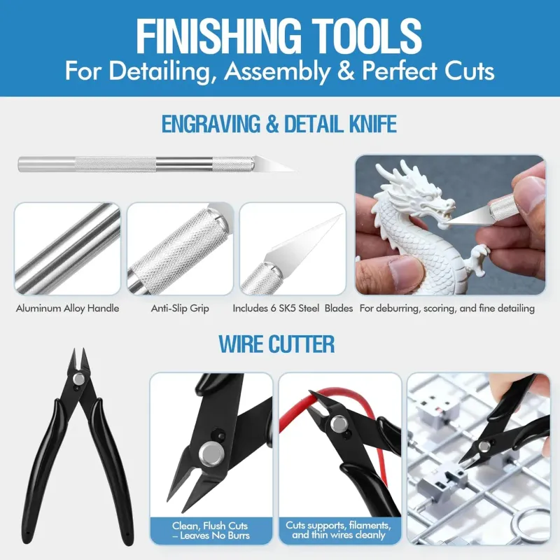 40PCS 3D Printer Tools Kit 3