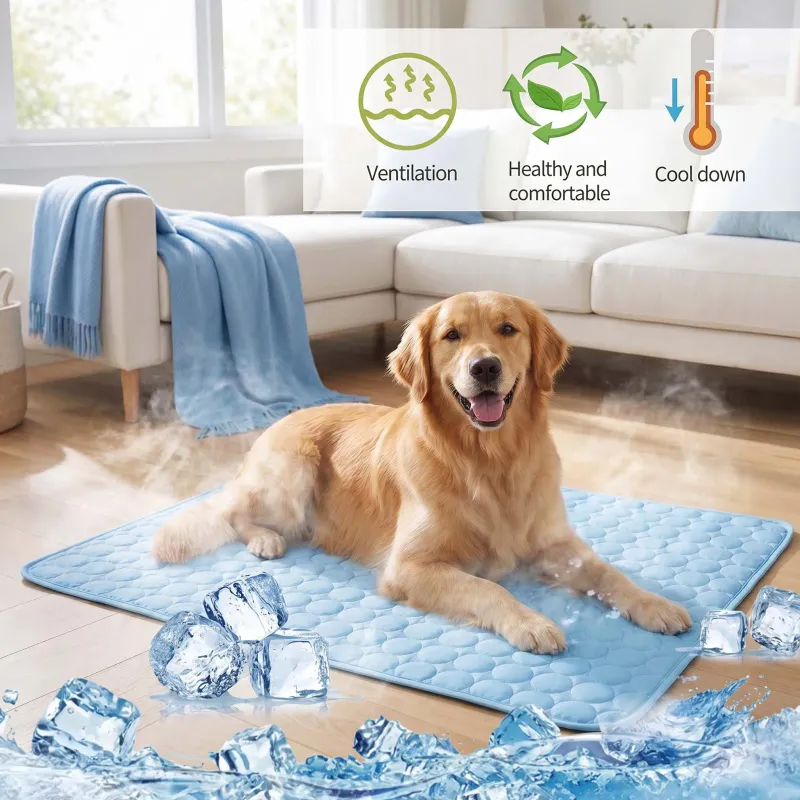 Self-Cooling Pet Mat Ice Silk Pad 1