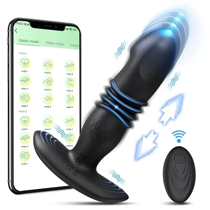 Telescopic Vibrating Butt Plug with Remote 1