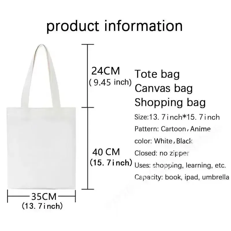 Black Cat & Flowers Canvas Tote Bag 6