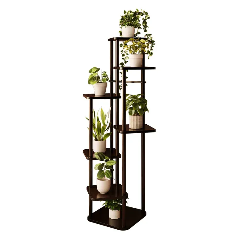 Solid Wood Plant Display Shelf 5