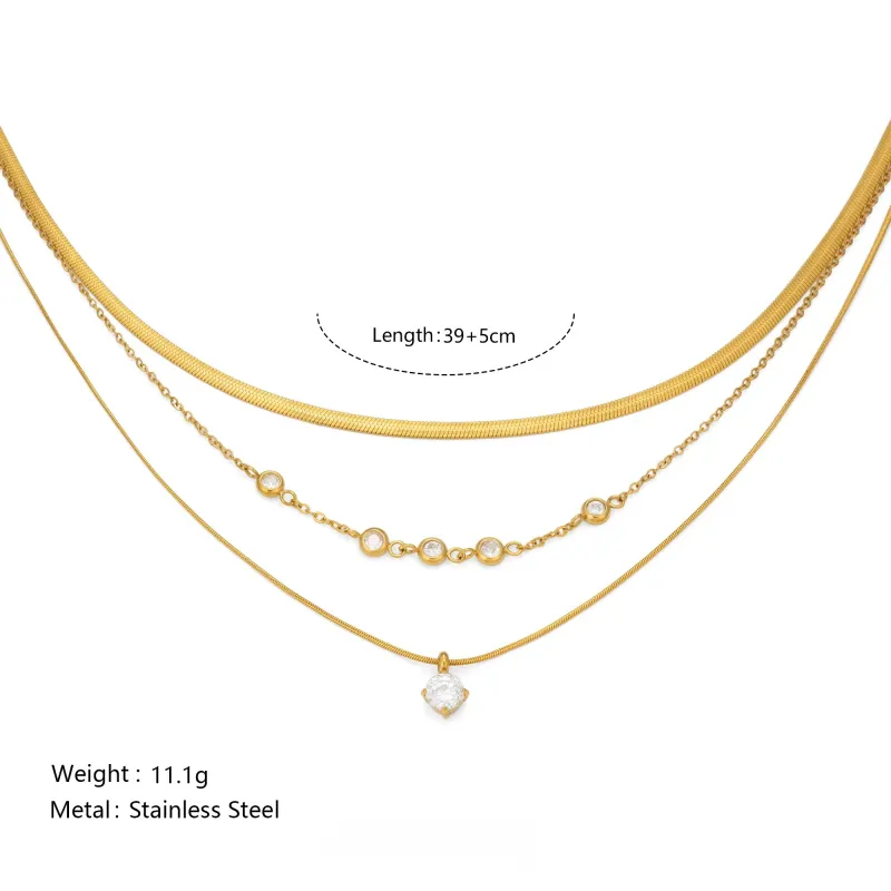 Gold Plated Zirconia Choker Necklace 2