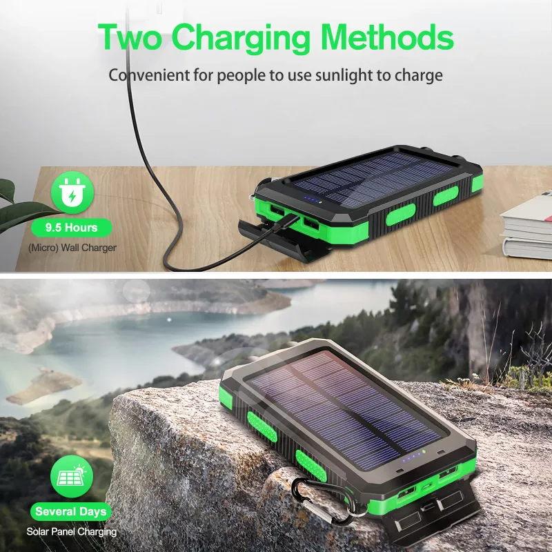 30000mAh Solar Power Bank with LED Flashlight 4