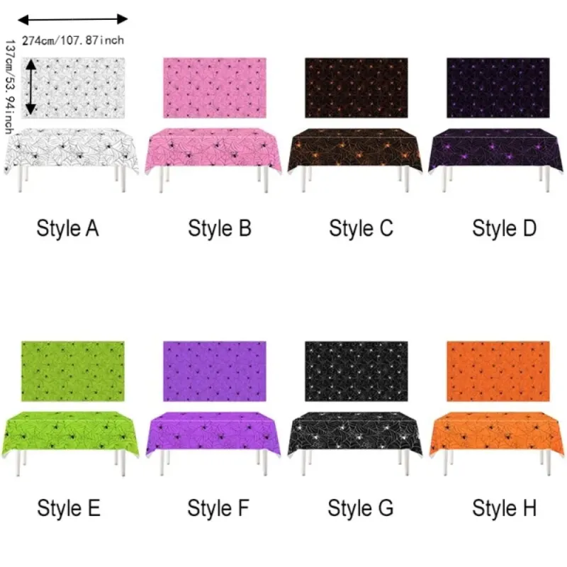 Halloween Spider Web Disposable Tablecloth 6