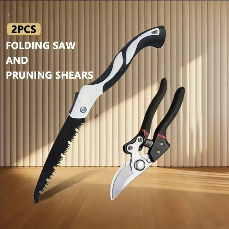 Folding Saw & Japanese Pruning Shears Set 4