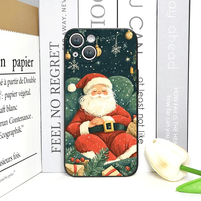 Christmas Santa Tree iPhone Case 5