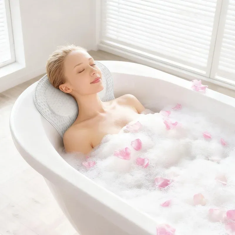 3D Mesh Bath Pillow for Neck & Back Support 6